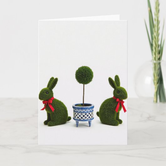 Carte Green Figures Topiary Art Card (Devant)