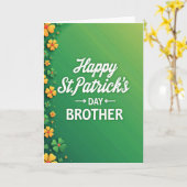 Carte Green Floral Brother Card (Fleur jaune)