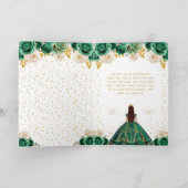 Carte Green Floral Princess Joyeux anniversaire (Intérieur)