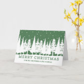 Carte Green Forest Brother et Noël familial (Fleur jaune)