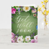 Carte Green Garden Floral Get Well Soon Personalized  (Fleur jaune)