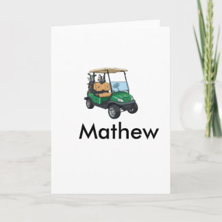 Carte Green golf car name man sports boy gifts letter 