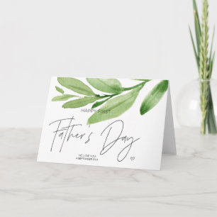 Carte Green Happy First Fête des pères Cadeau pour Nouve