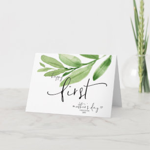 Carte Green Happy First Mother's Day Cadeau Keepsaké