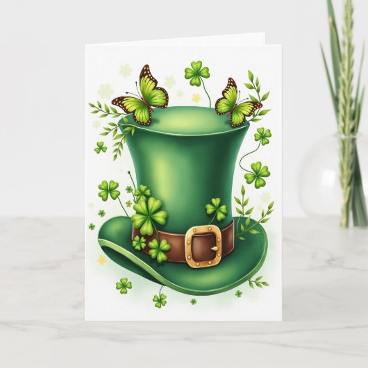 Carte Green Hat Butterflies Scene Card (Devant)