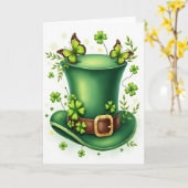 Carte Green Hat Butterflies Scene Card (Fleur jaune)