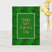 Carte Green Hearts et Gold St. Patrick's Day Greeting (Fleur jaune)