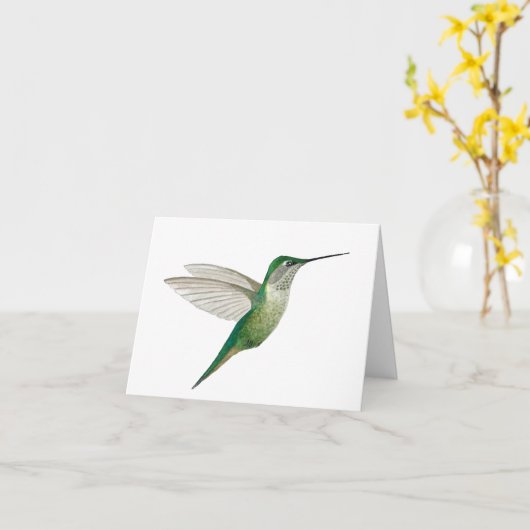 Carte Green Hummingbird  (Fleur jaune)