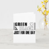 Carte Green Is The New Black Funny St. Patrick's Day Quo (Fleur jaune)