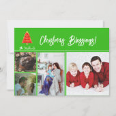 Carte Green Joyoux Noel Photo Holiday (Devant)