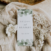 Carte Green Leaf Elegant Modern Mariage Ceremony Program