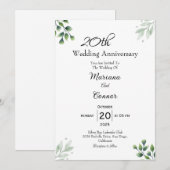 Carte 'Green Leaf' pour les 20 ans de mariage  (Devant / Derrière)