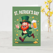 Carte Green Leprechaun Celebration Card (Fleur jaune)