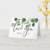 Carte Green Love You pour future femme mariée (Fleur jaune)
