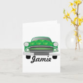 Carte Green Mean Retro Voiture Boy's Birthday (Fleur jaune)