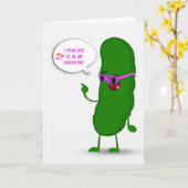 Carte Green Pickle Valentine (Fleur jaune)