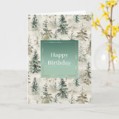 Carte Green Pine Trees (Fleur jaune)