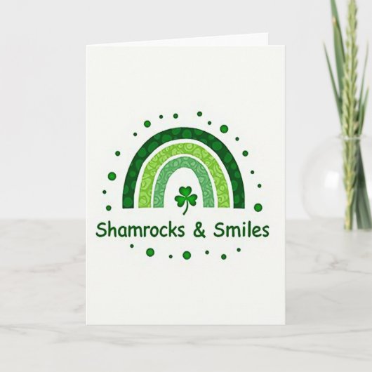 Carte Green Rainbow Dots Pattern Card (Devant)