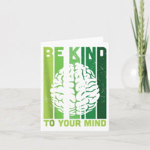 Carte Green Ribbon Warrior & Supporters - Mental Hea