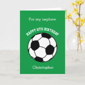 Carte Green Soccer 11e anniversaire (Fleur jaune)