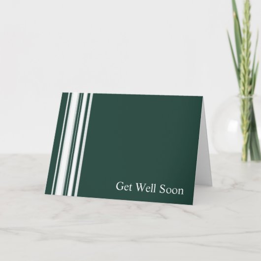 Carte Green Strips Get Well Card (Devant)
