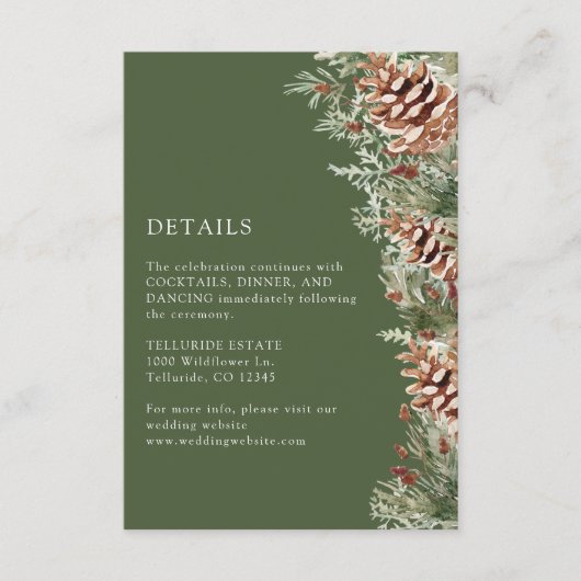 Carte Green Winter Details (Devant)