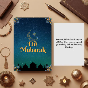 Carte Green Yellow Eid Moubarak