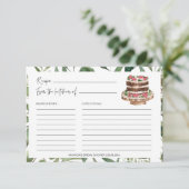 Carte Greenery Sweets Cakes Fête des mariées Recette Car (Debout devant)