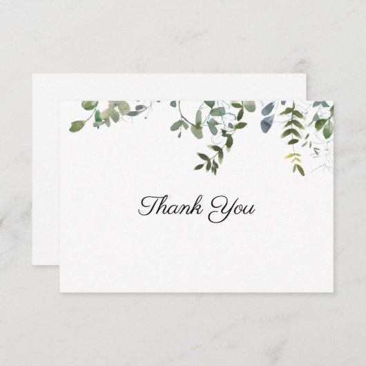 Carte Greenery Thank You Note (Devant / Derrière)