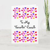 CARTE GREETING CARD COUSIN (Devant)