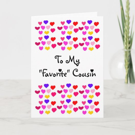 CARTE GREETING CARD COUSIN (Devant)