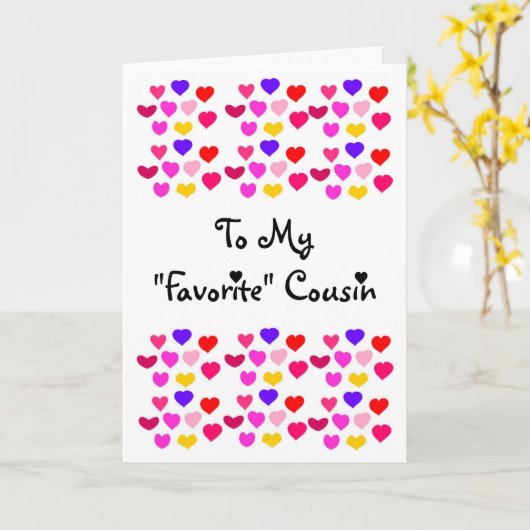 CARTE GREETING CARD COUSIN (Fleur jaune)