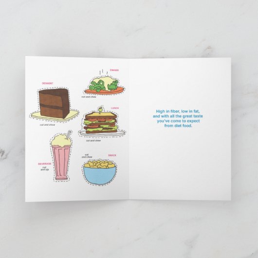 CARTE GREETING CARD DIET (Intérieur)