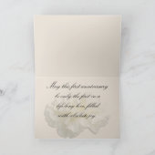 Carte Greeting Card - First Anniversary Carnation (Intérieur)