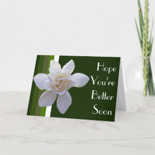 Carte Greeting Card - Gardenia on Stripes