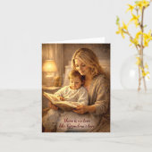 Carte Greeting Card Grandma Reading To Child  (Fleur jaune)