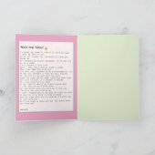 Carte Greeting card "Hold my hand " (Intérieur)