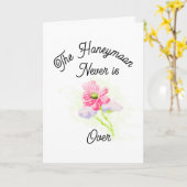 Carte Greeting Card :  Honeymoon is Never Over . (Fleur jaune)