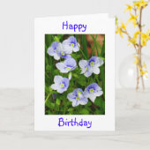 Carte Greeting card little blue flowers (Fleur jaune)