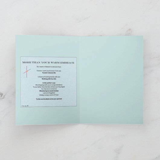 Carte Greeting card " More than your warm embrace" (Intérieur)