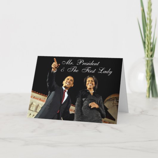 Carte Greeting Card Mr. President & The First Lady (Devant)