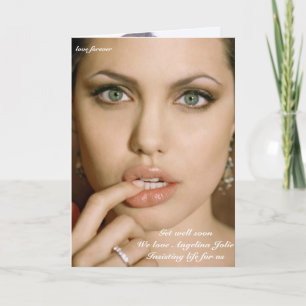 Carte Greeting Card Support Angelina Jolie