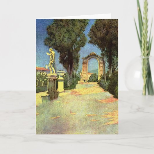 Carte Greeting card - Villa Garden by Maxfield Parrish (Devant)