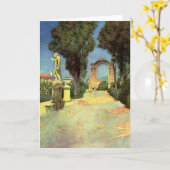 Carte Greeting card - Villa Garden by Maxfield Parrish (Fleur jaune)
