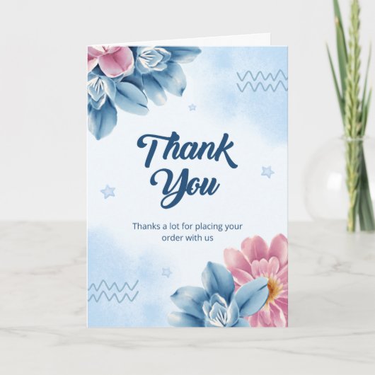 Carte greeting card  with thank you note  (Devant)