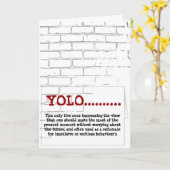 Carte Greeting Card Yolo You Only Live Once (Fleur jaune)