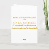 Carte *Greeting de collection du sud du lac Tahoe (Dos)