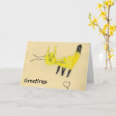 Carte Greeting from Q-KAT (Fleur jaune)