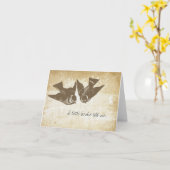 Carte Greeting Love Birds (Fleur jaune)