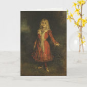 Carte Greetingcard Franz de Lenbach (Fleur jaune)